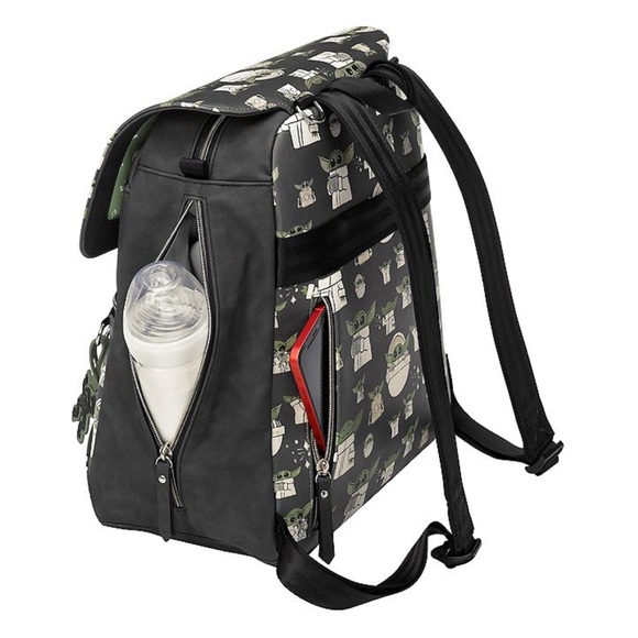 Petunia Pickle Bottom Black and Green Backpack - Picture 4 of 5